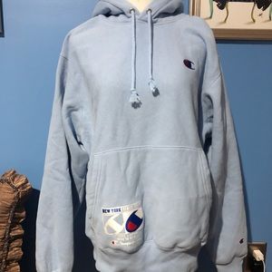 Light Blue Champion Hoodie